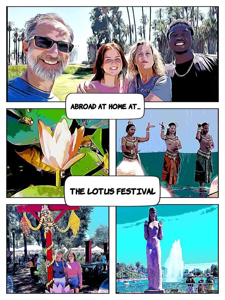 Pics from the LA Lotus Festival with the family including a lotus flower, dance, and our lady of the lake
