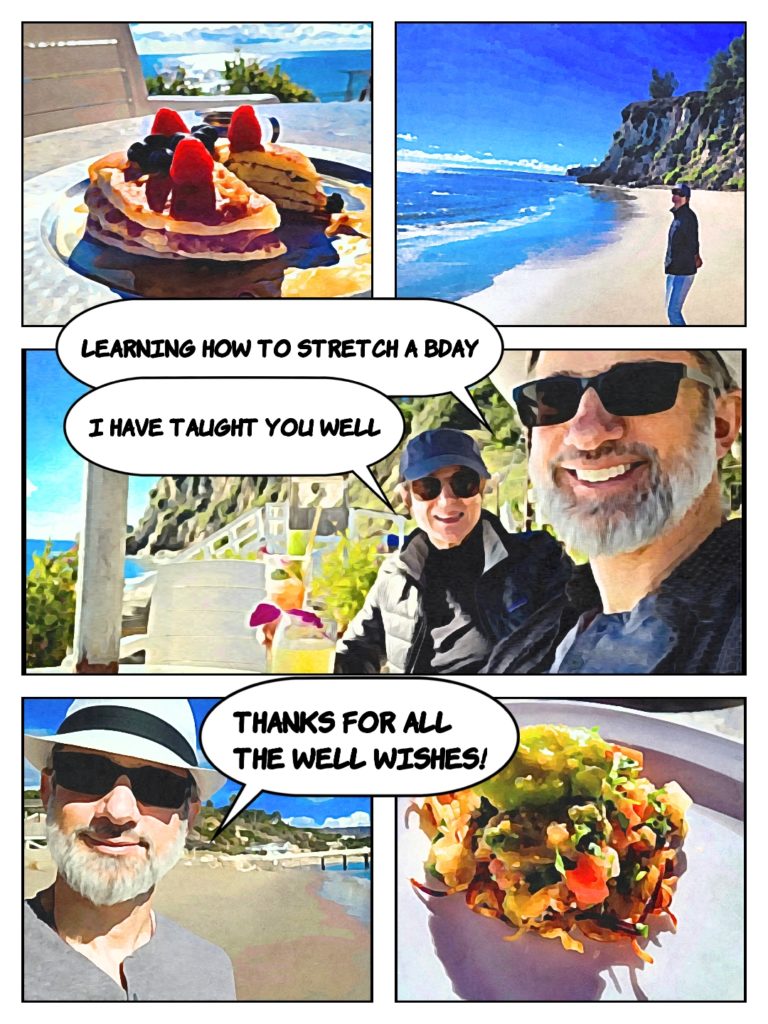 a breakfast beachside at paradise cove with Beth 